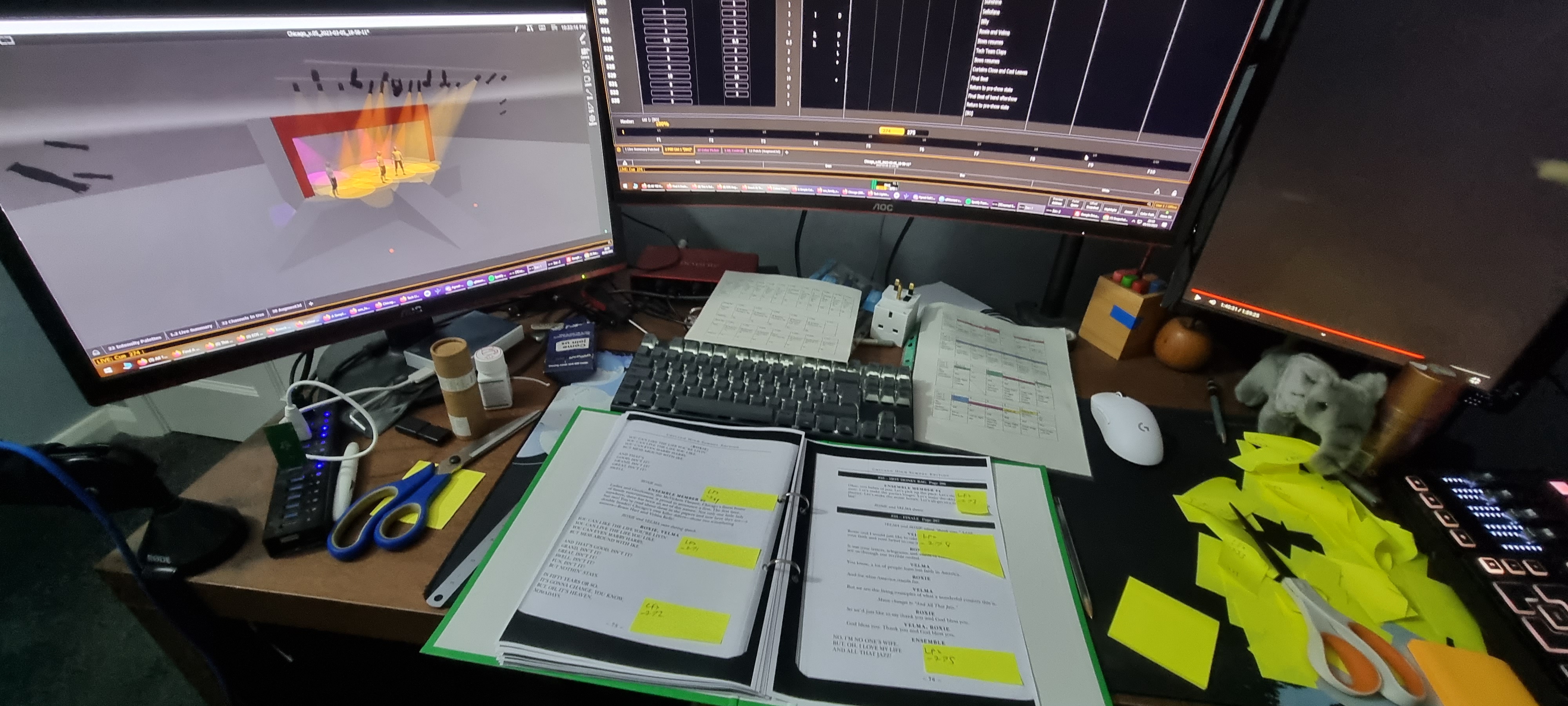 Production desk for Chicago